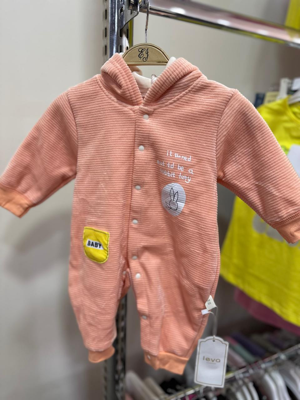 Orange Baby Boy Fleece Overall