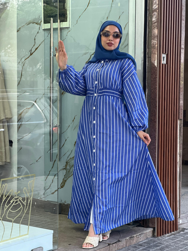 wide stripe summer dress