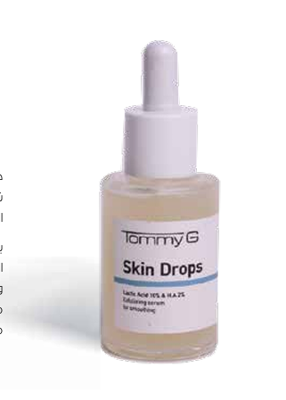 Skin Drops  10% Lactic Acid  & 2% HA Serum on Face Skin
