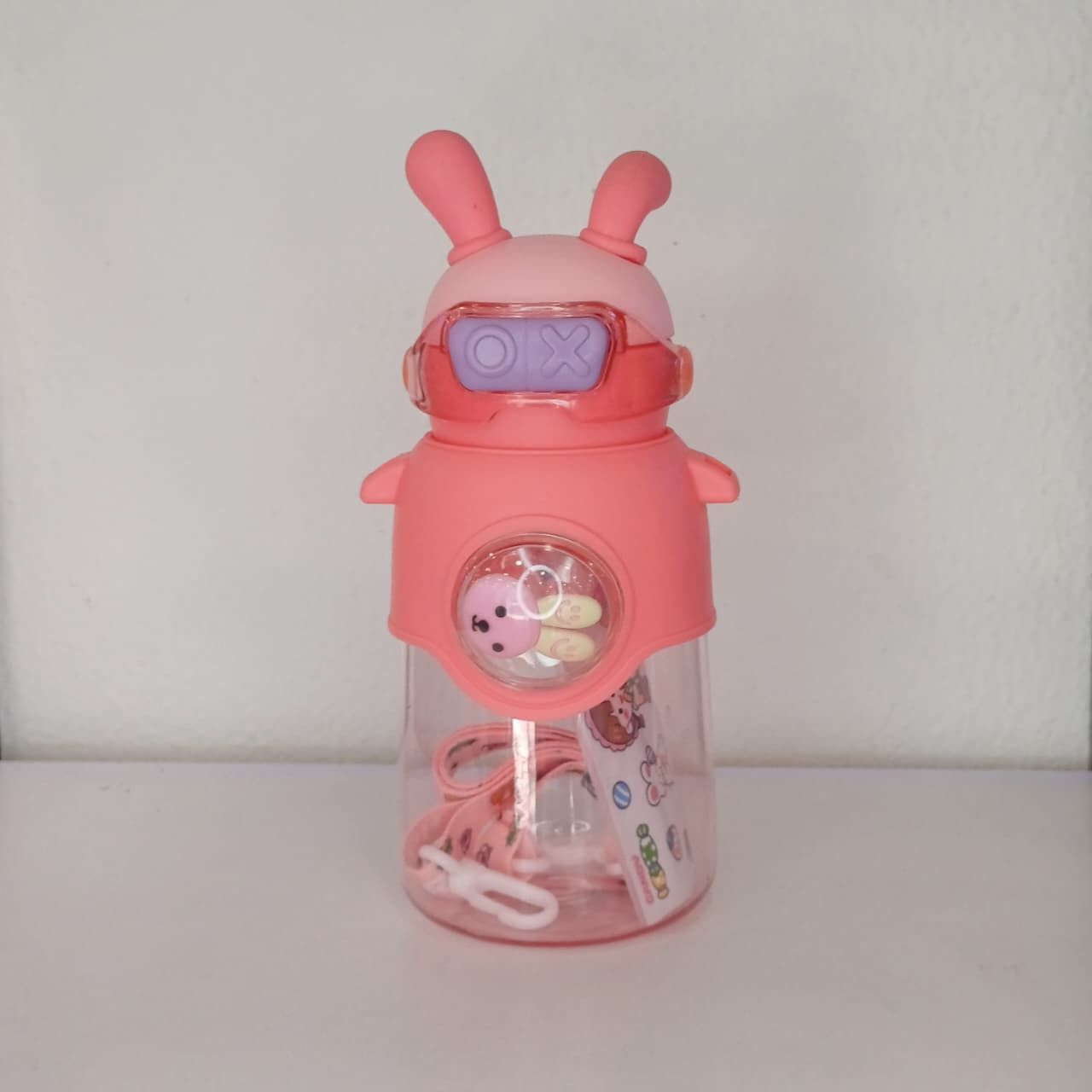 Cartoon Kids Water Bottle With Straw 600 ML(4 colors)