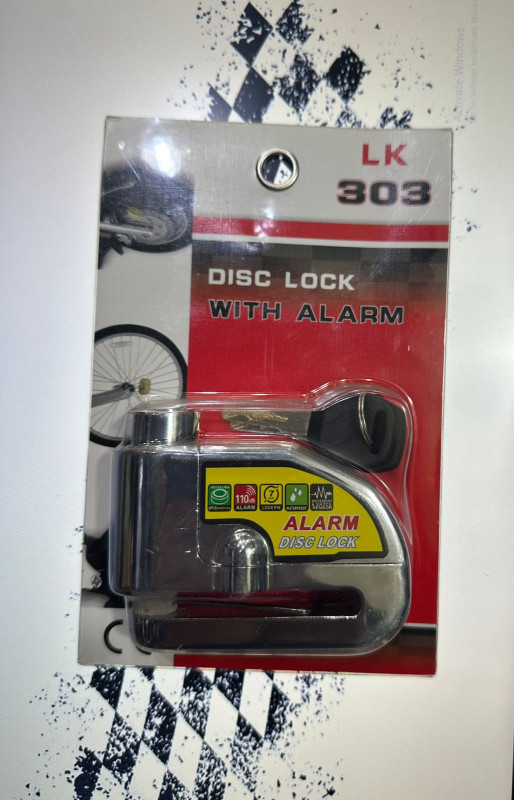 disc lock with alarm iron