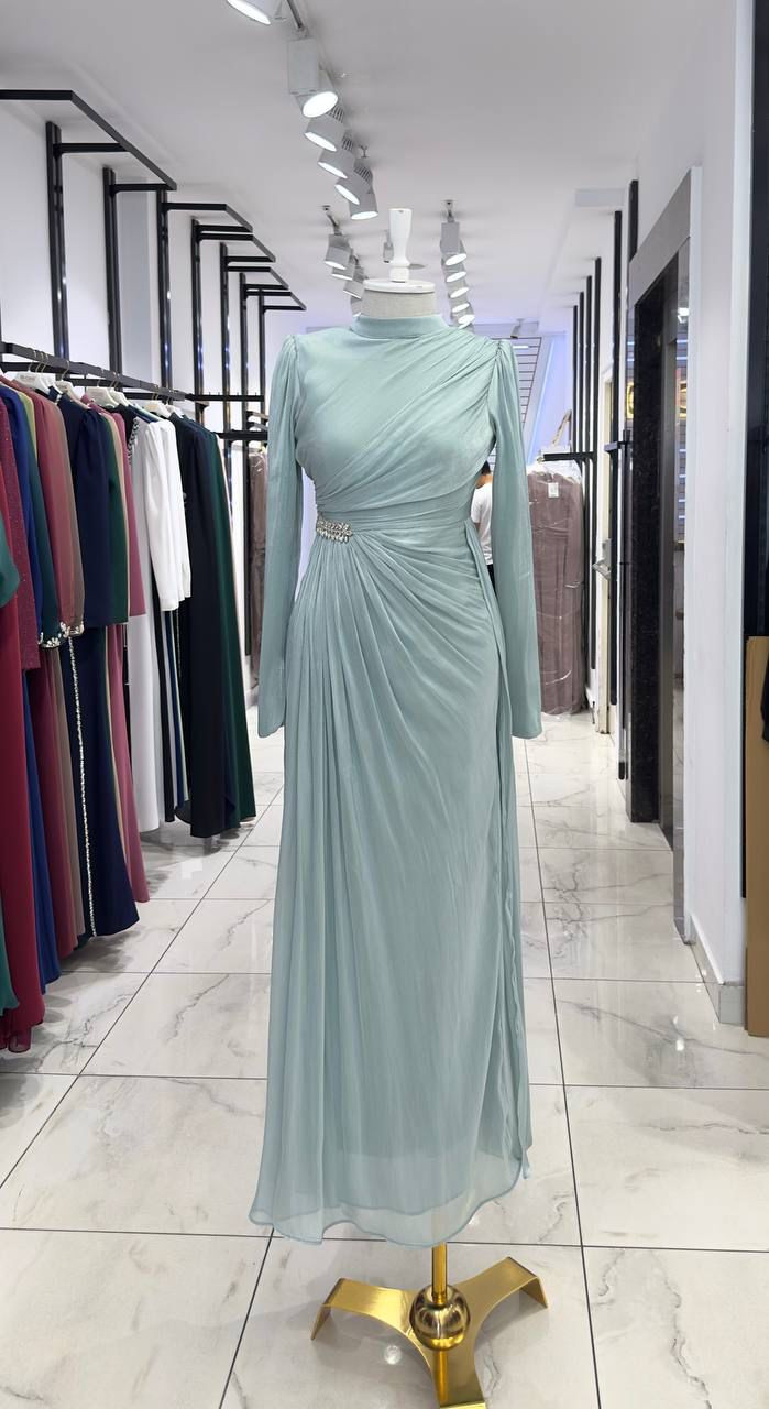 Aqua Evening Dress