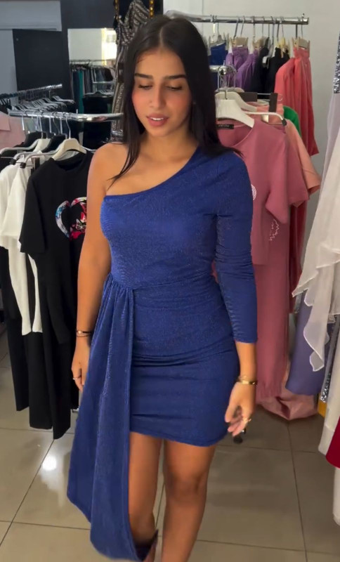 Short Blue dress Christmas-new year vibes